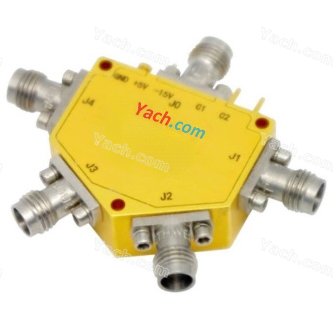 SMA SP4T PIN Diode Switch Operating From 300 MHz to 26.5 GHz Up To +23 dBm, PN: SW515206, $1299